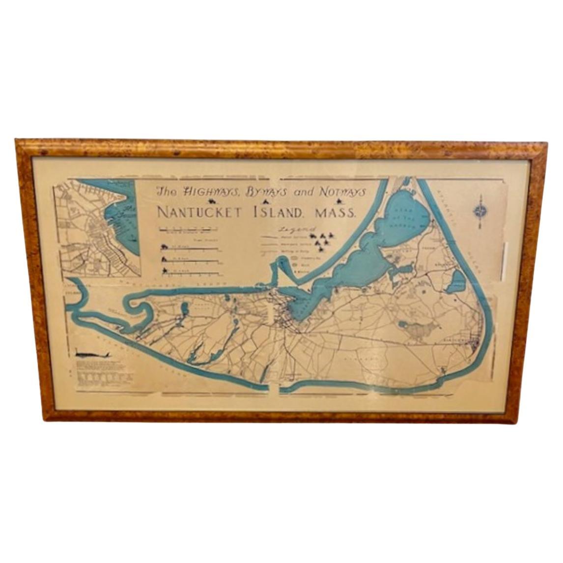 Nantucket High-Ways, By-Ways und Not-Ways Dekorative Karte von Tony Sarg, ca. 1930