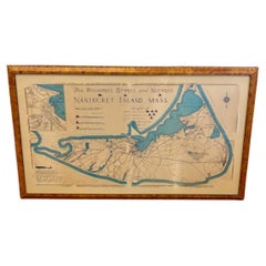 Carte décorative de Nantucket High-Ways, By-Ways et Not-Ways de Tony Sarg, vers 1930