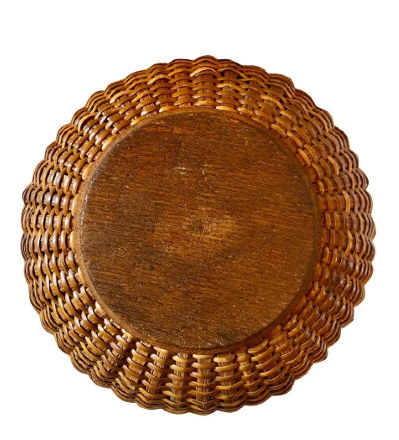 Folk Art Nantucket Large Harvest Basket by Mitchy Ray, circa 1920s For Sale
