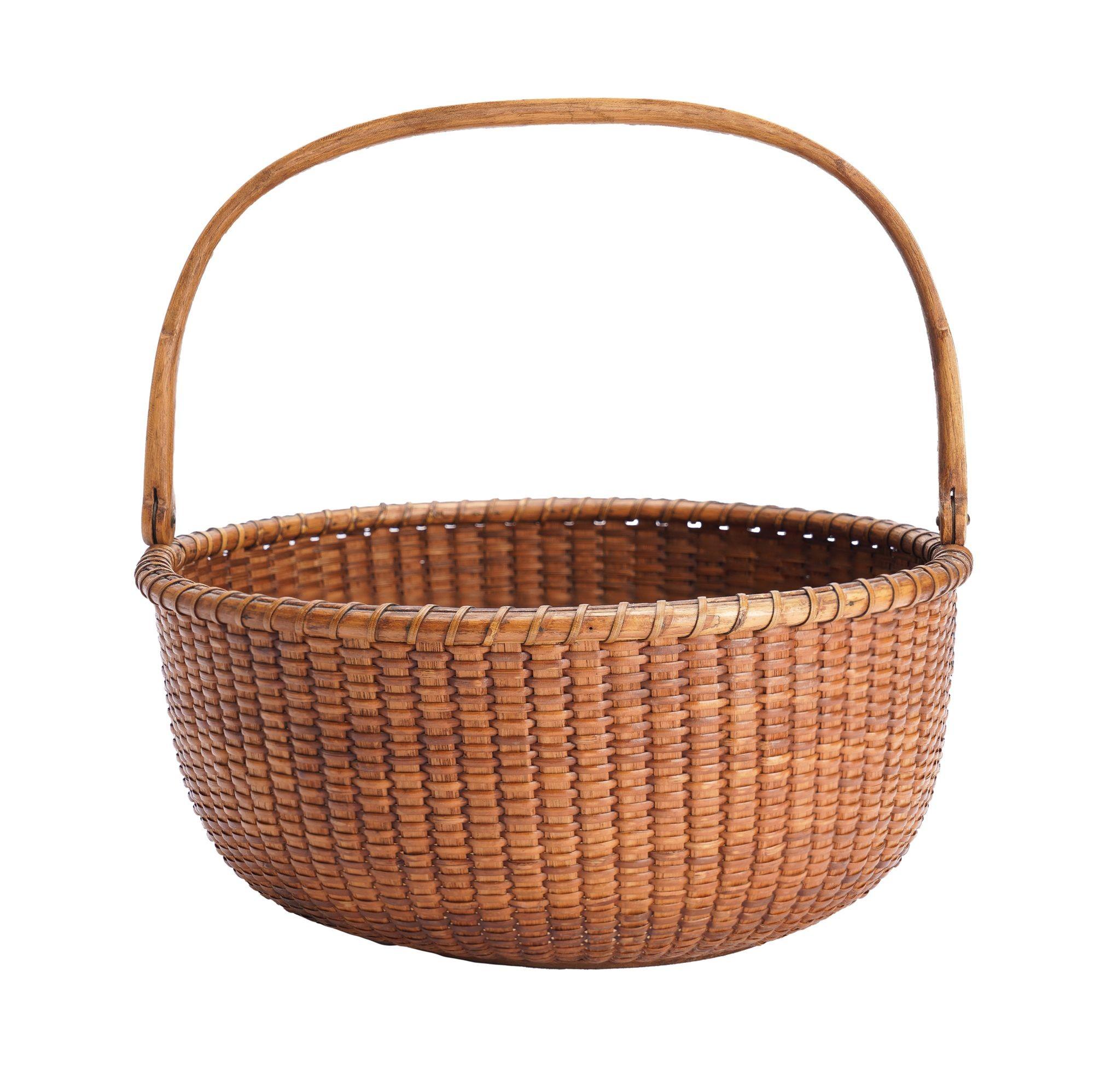 American Nantucket lighthouse basket by Davis Hall, 1880 For Sale