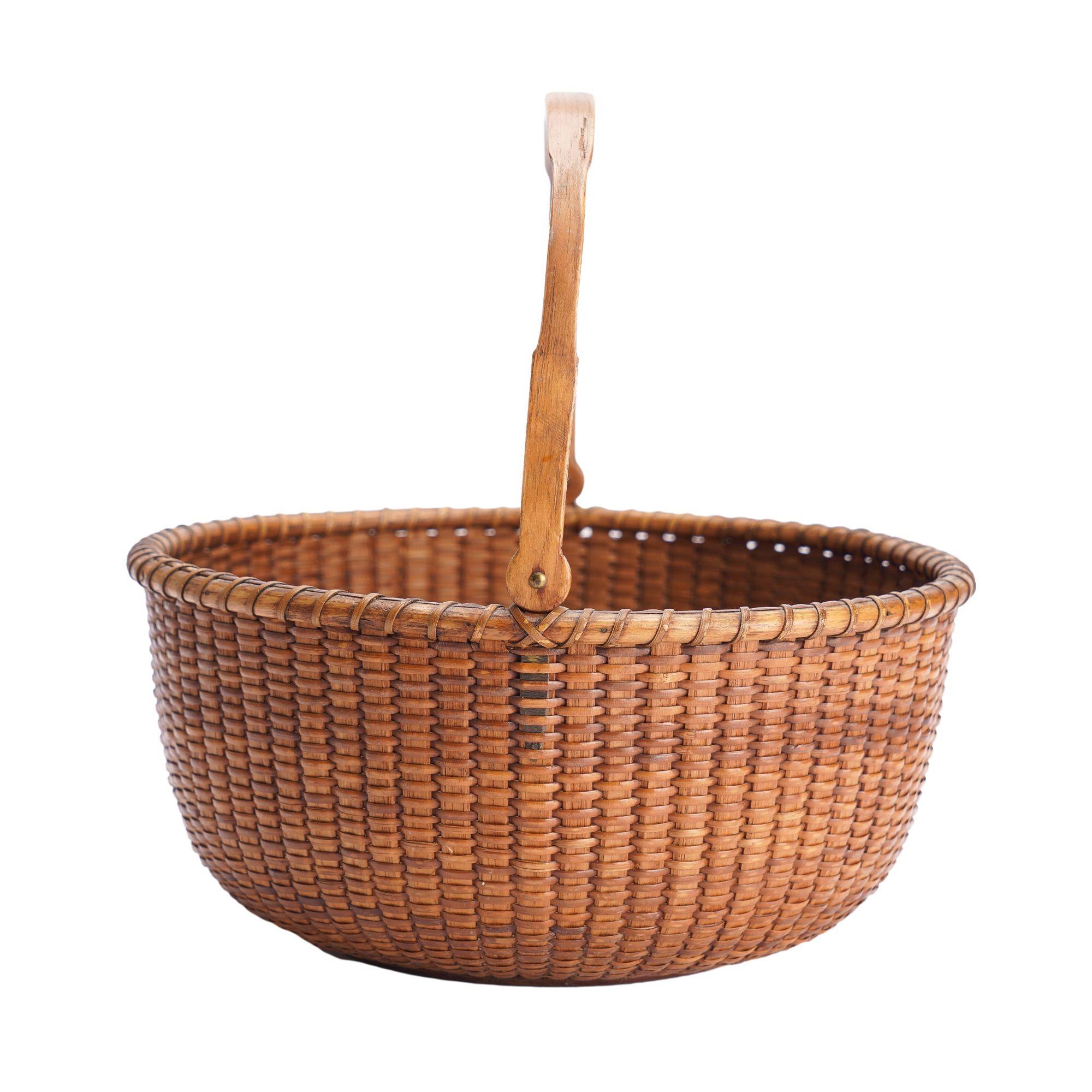 19th Century Nantucket lighthouse basket by Davis Hall, 1880 For Sale
