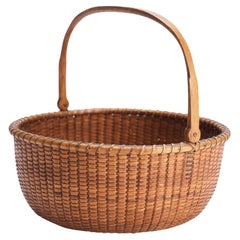 Antique Nantucket lighthouse basket by Davis Hall, 1880