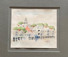 Nantucket, Old North Slip, Aquarell von Doris & Richard Beer, um 1940