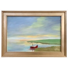 Nantucket Original Painting “Inlet at Dawn” by Ed Hicks
