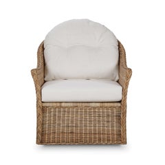Sedia girevole in rattan Nantucket