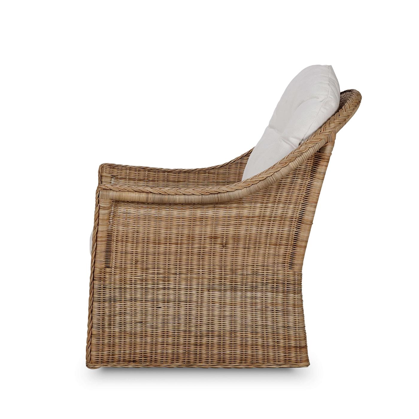 Country Sedia girevole in rattan Nantucket in vendita