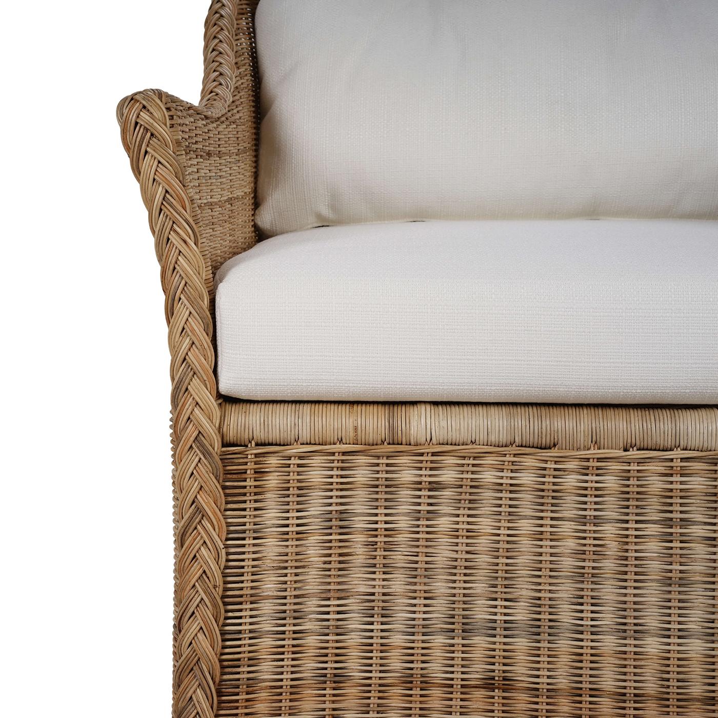 Tessuto Sedia girevole in rattan Nantucket in vendita