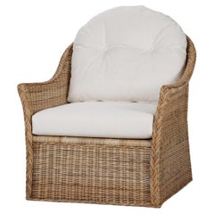Sedia girevole in rattan Nantucket