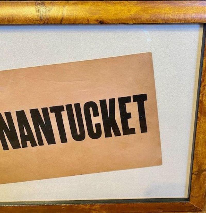Industrial Nantucket Steamship Luggage Tag, circa 1920s For Sale