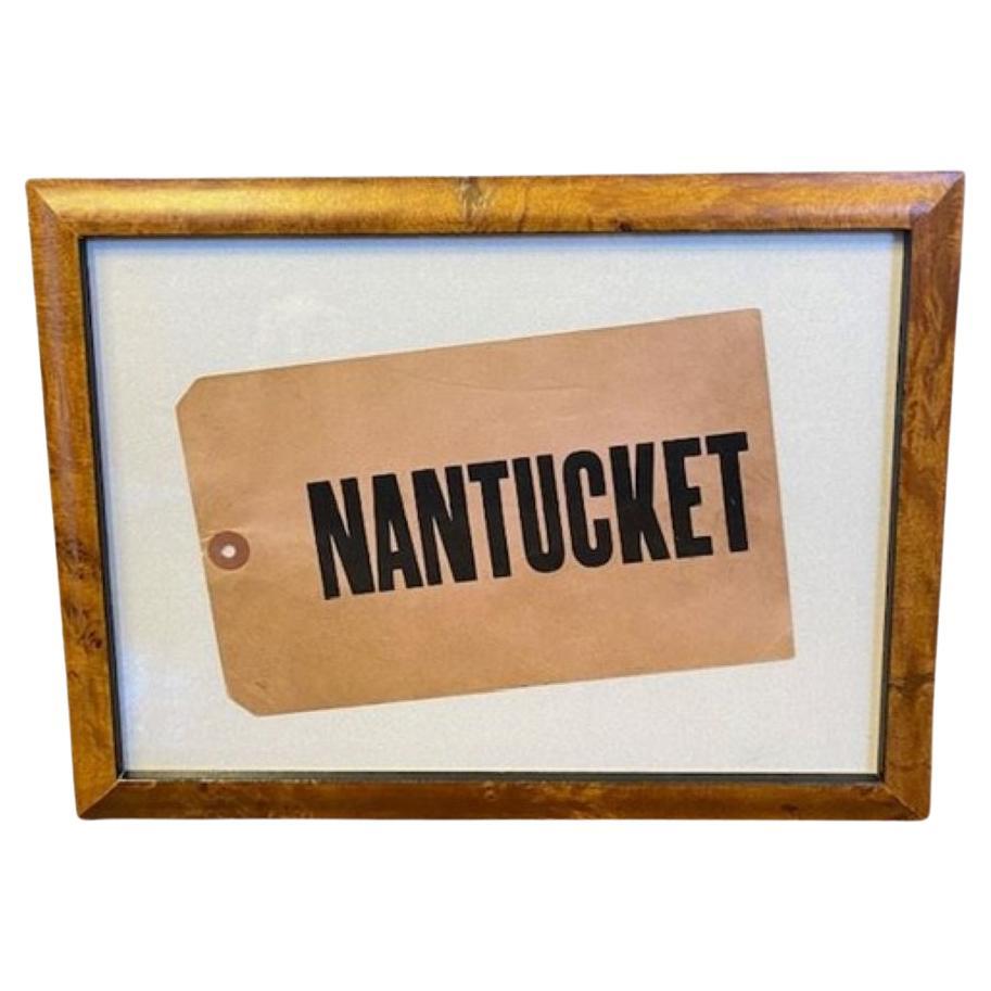 Nantucket Steamship Luggage Tag, circa 1920s For Sale