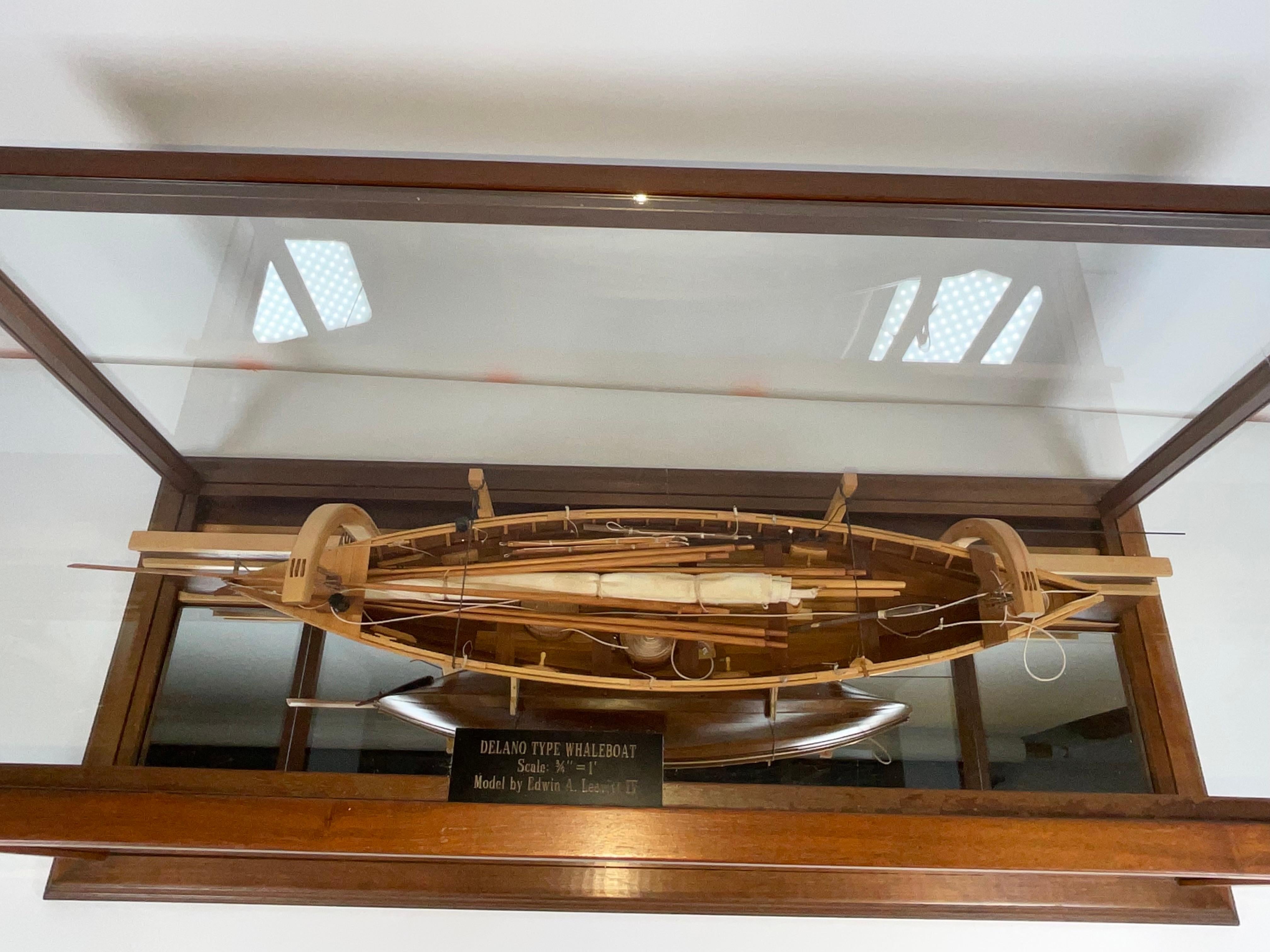 Modèle de baleinier de Nantucket sur Davits en vente 2