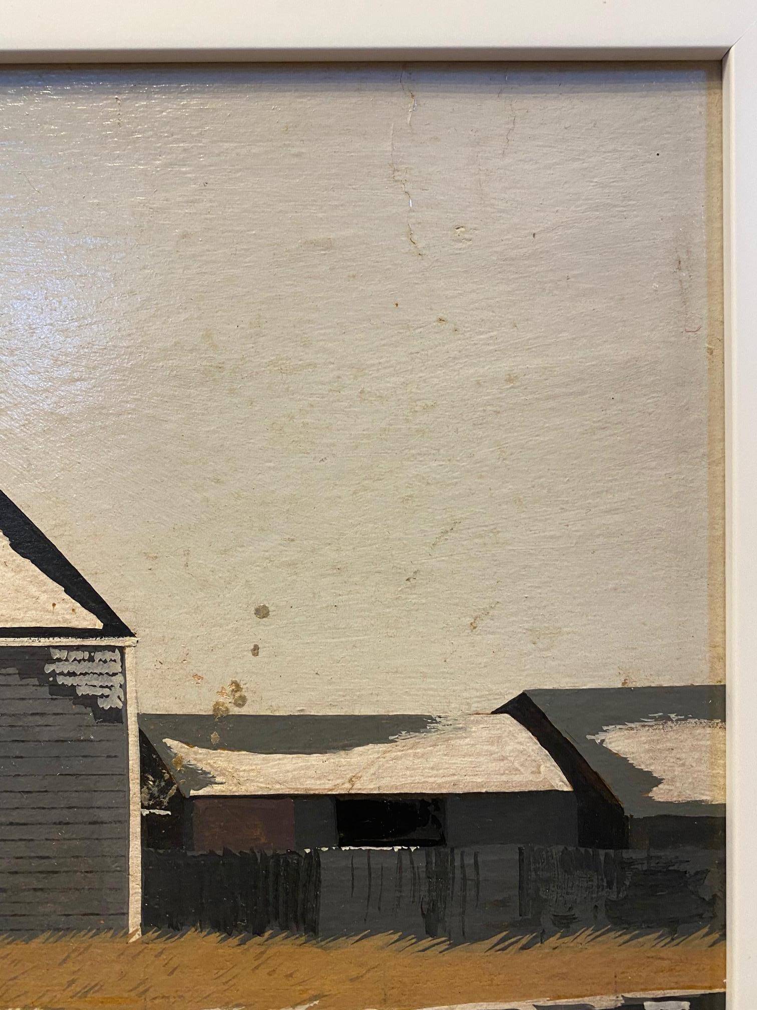 American Nantucket Winter Landscape Painting by John Austin 'Nantucket 1918-2000'