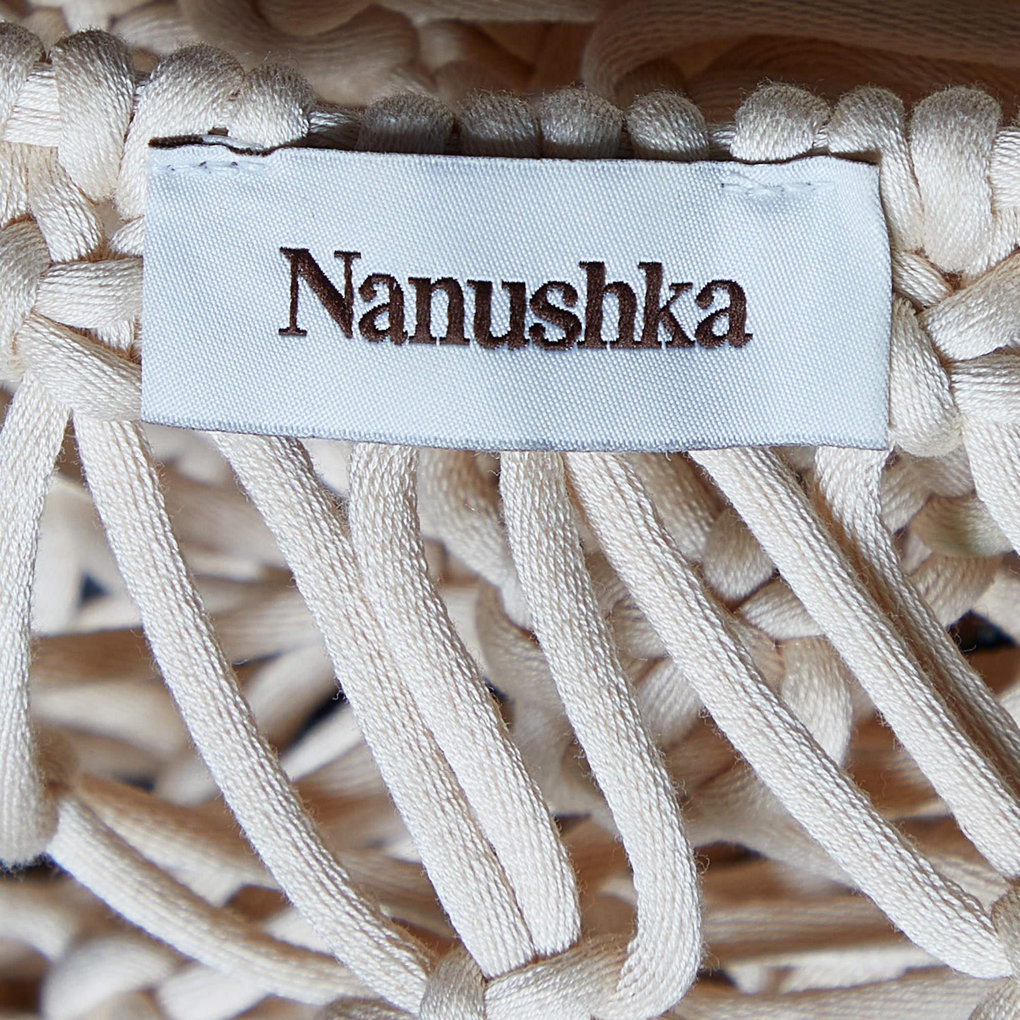 Donna Nanushka Giacca Macrame Cover Up Beige S in vendita