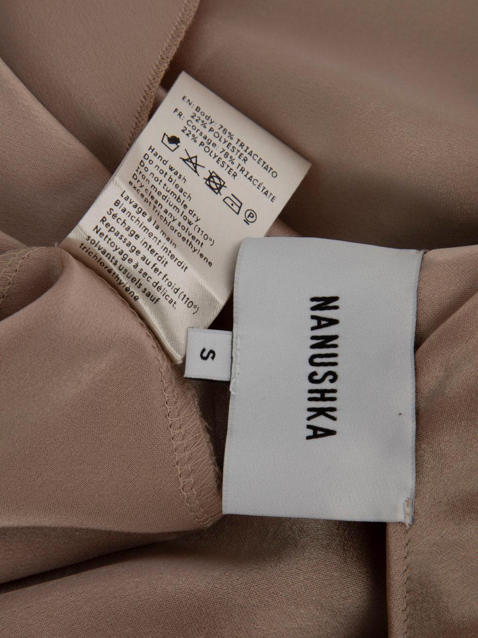 NANUSHKA Beige Midi Slip Skirt Size S en vente 2