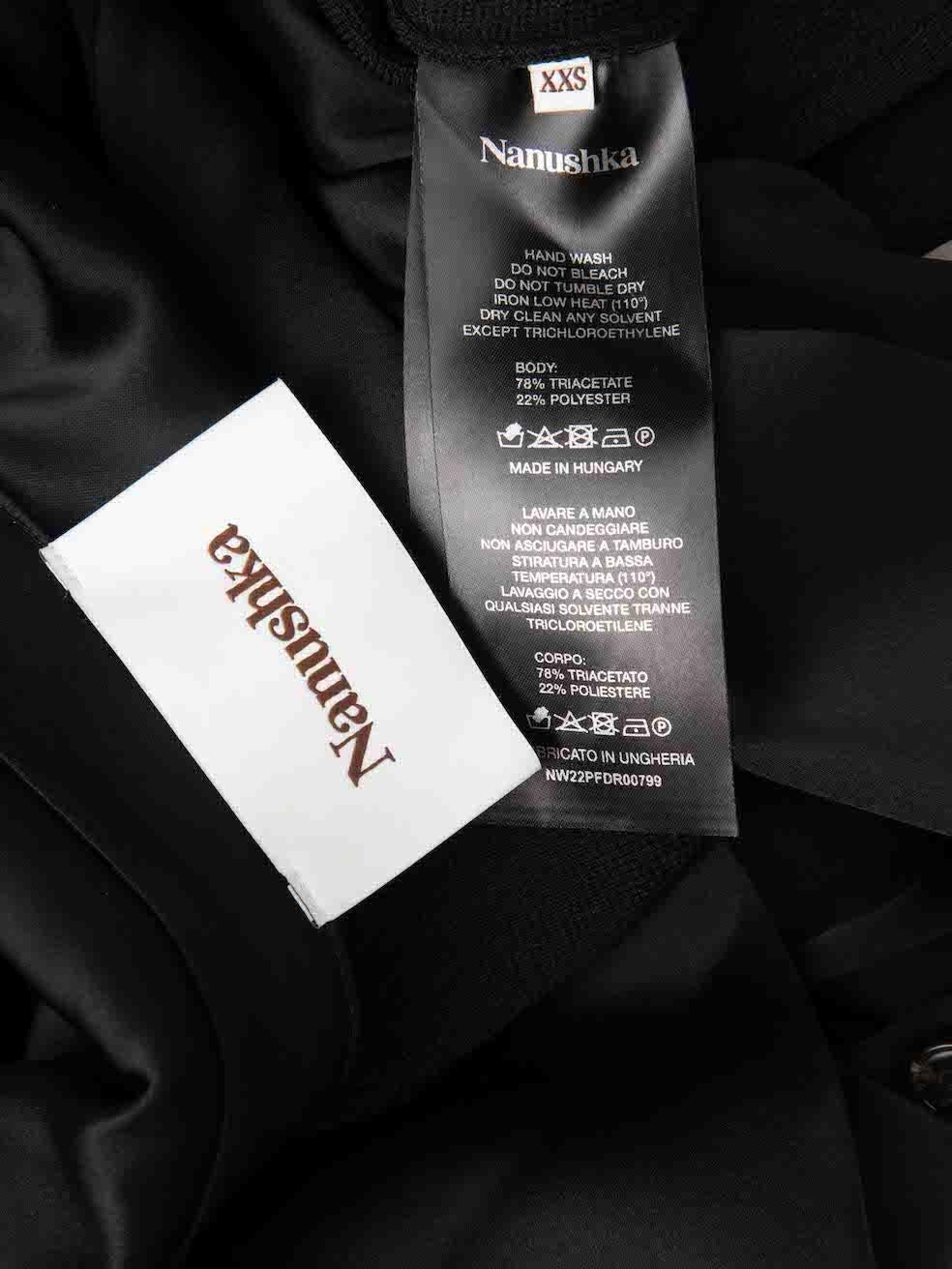 NANUSHKA Black Bodycon Layered Mini Dress Size XXS For Sale 1