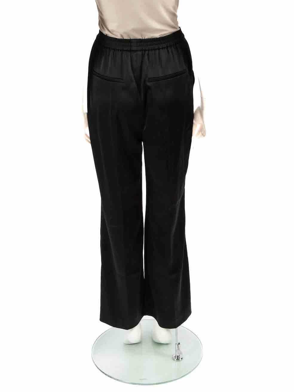NANUSHKA Black Elasticated Waist Straight Trousers Size XXS In Good Condition For Sale In London, GB