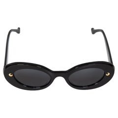 NANUSHKA Black Oval Framed Sunglasses
