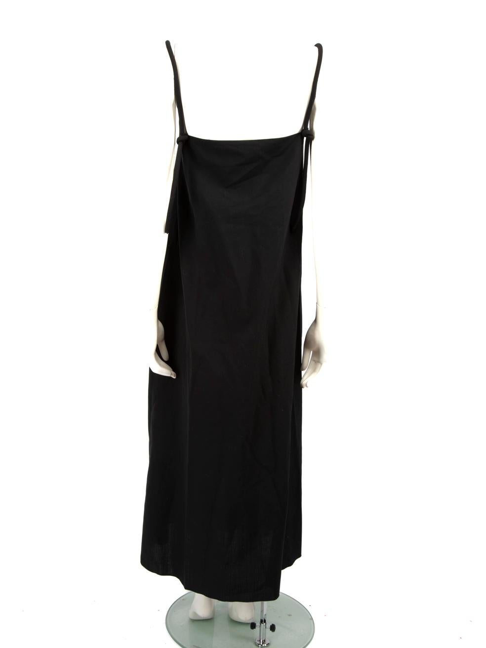 NANUSHKA Black Square Neck Sleeveless Maxi Dress Size M In New Condition For Sale In London, GB