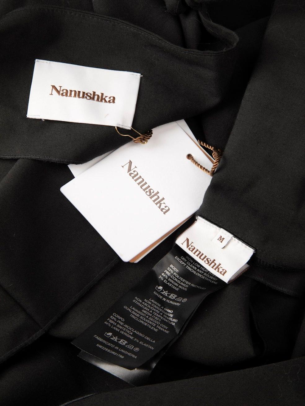 NANUSHKA Black Square Neck Sleeveless Maxi Dress Size M For Sale 1