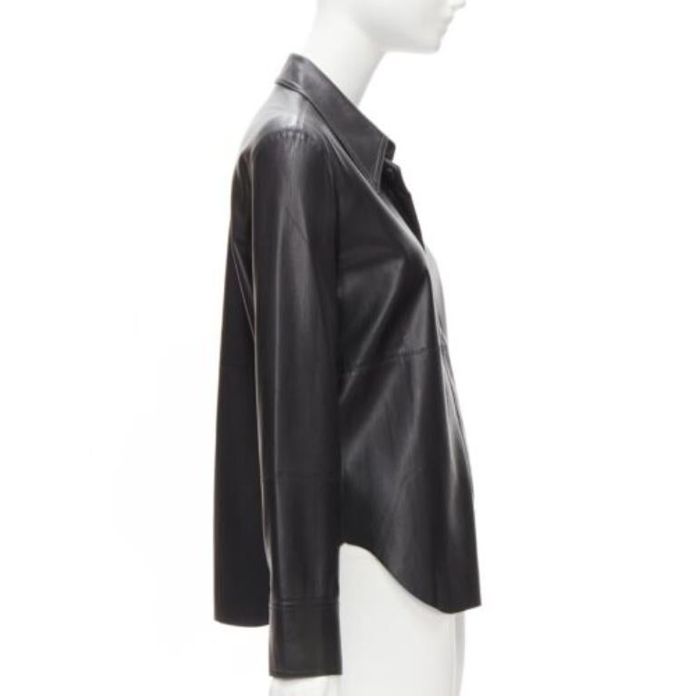 NANUSHKA camisa negra de manga larga con tapeta oculta de piel vegana S en Bueno estado para la venta en Hong Kong, NT