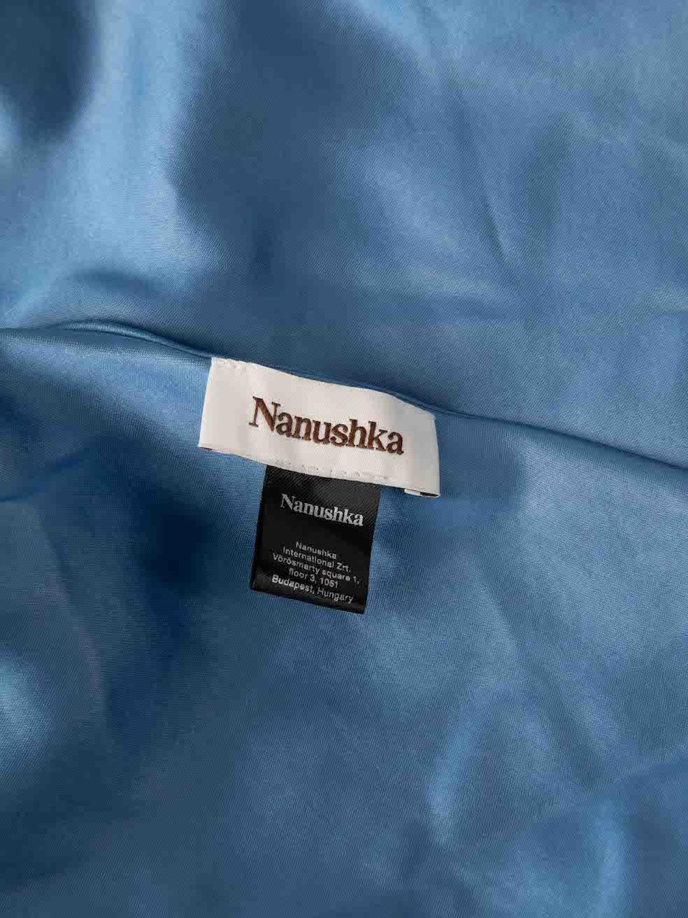 Women's NANUSHKA Blue Stina Asymmetrical Scarf Top Size S For Sale