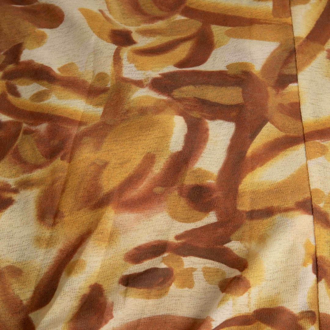 NANUSHKA Brown Abstract Midi Skirt Size XXS Beige en venta