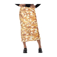 NANUSHKA Brown Abstract Midi Skirt Size XXS