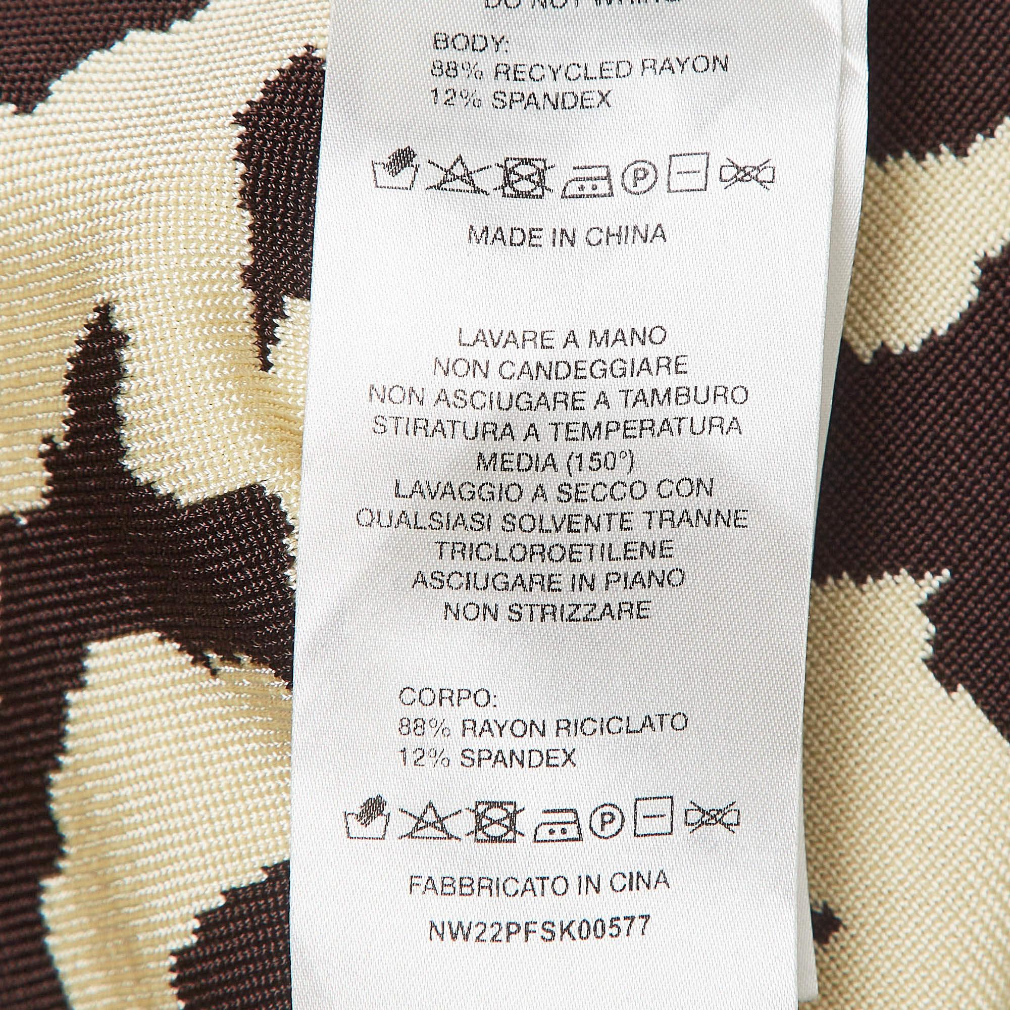 Donna Nanushka Set gonna e top in maglia a coste con stampa animale marrone M. L.A. in vendita