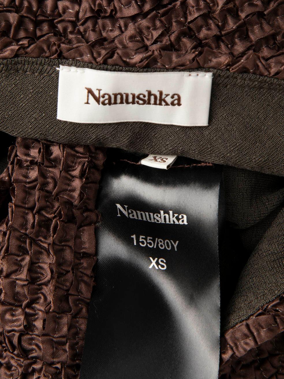 Women's NANUSHKA Brown One Shouldered Mini Dress Size XS For Sale