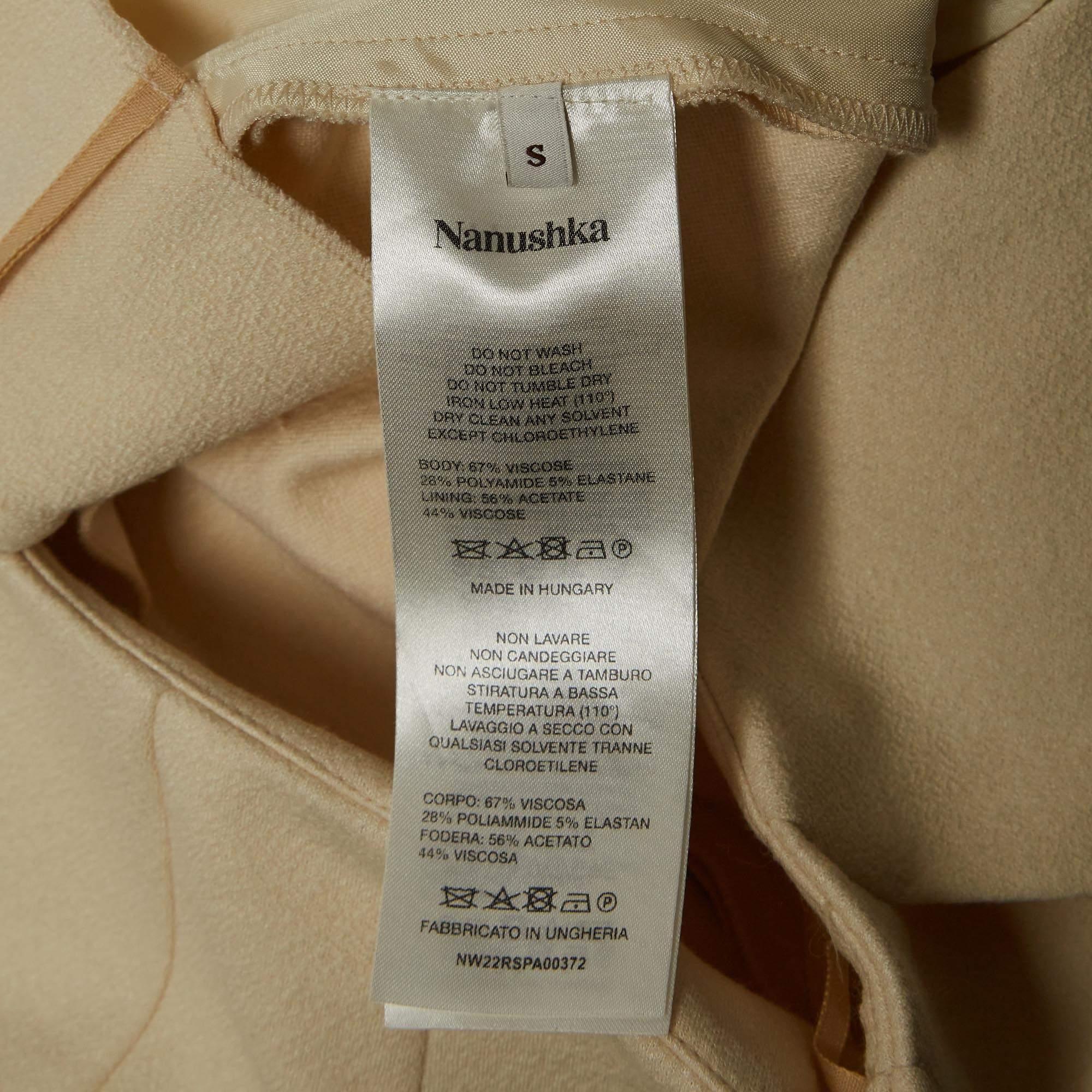 Women's Nanushka Cream Jersey Darby Stirrup Leggings S For Sale