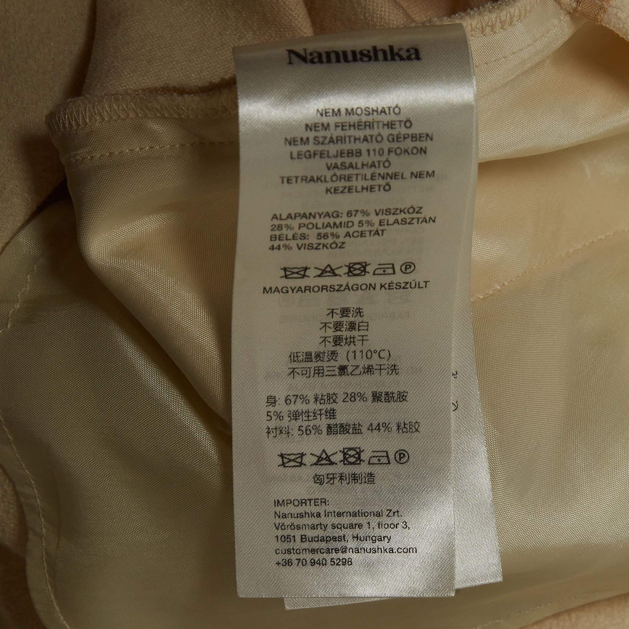 Nanushka Cream Jersey Darby Stirrup Leggings S For Sale 2