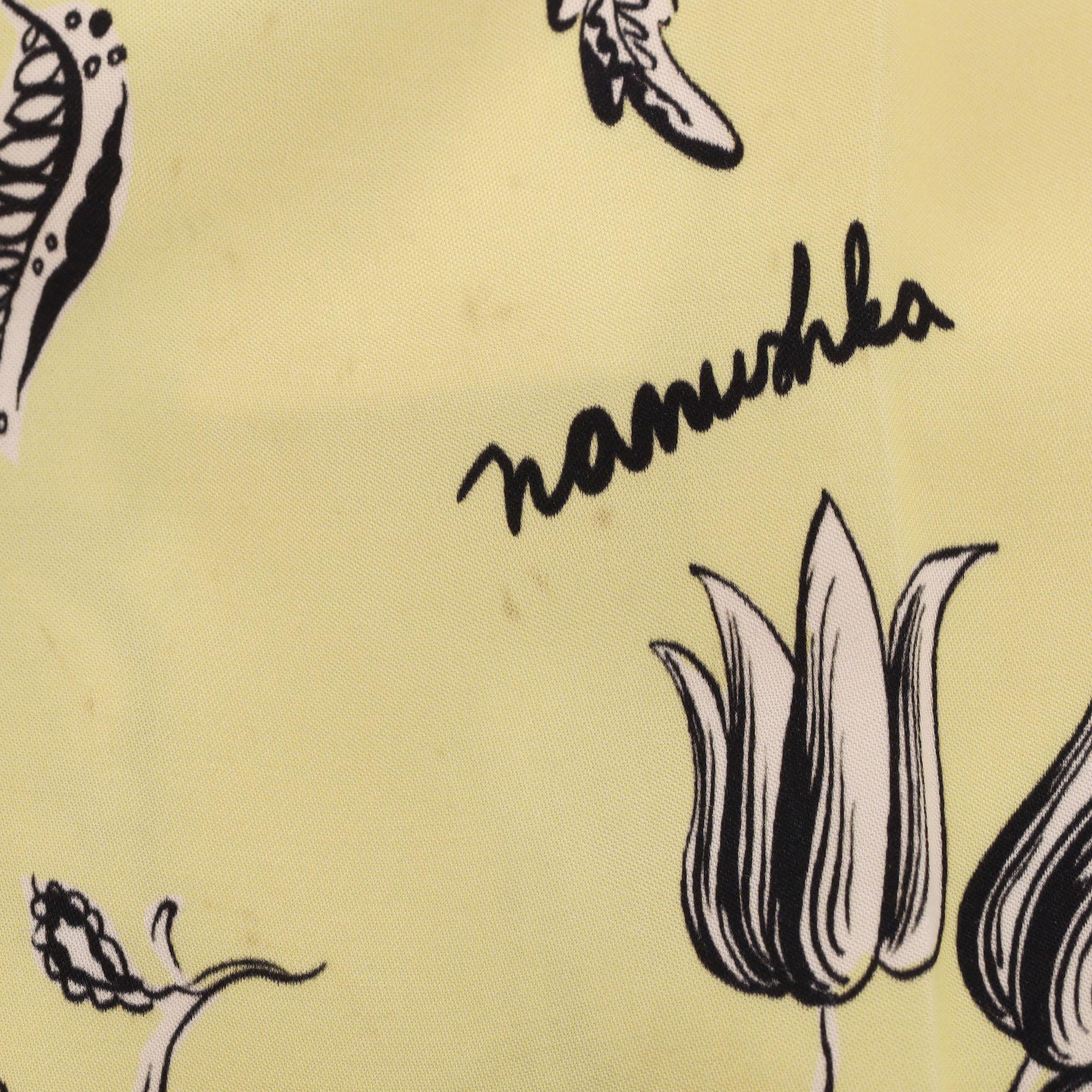 Nanushka: completo camicia e pantaloni in raso con stampa floreale in vendita 7