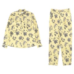 Nanushka Floral-Print Satin Shirt & Trousers Suit/Set