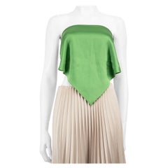 NANUSHKA Green Stina Asymmetrical Scarf Top Size S