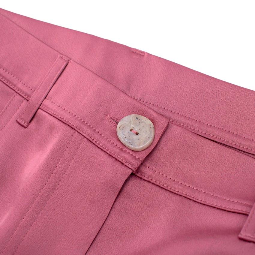 Nanushka Marfa Satin Pink Straight Leg Trousers In Excellent Condition For Sale In London, GB