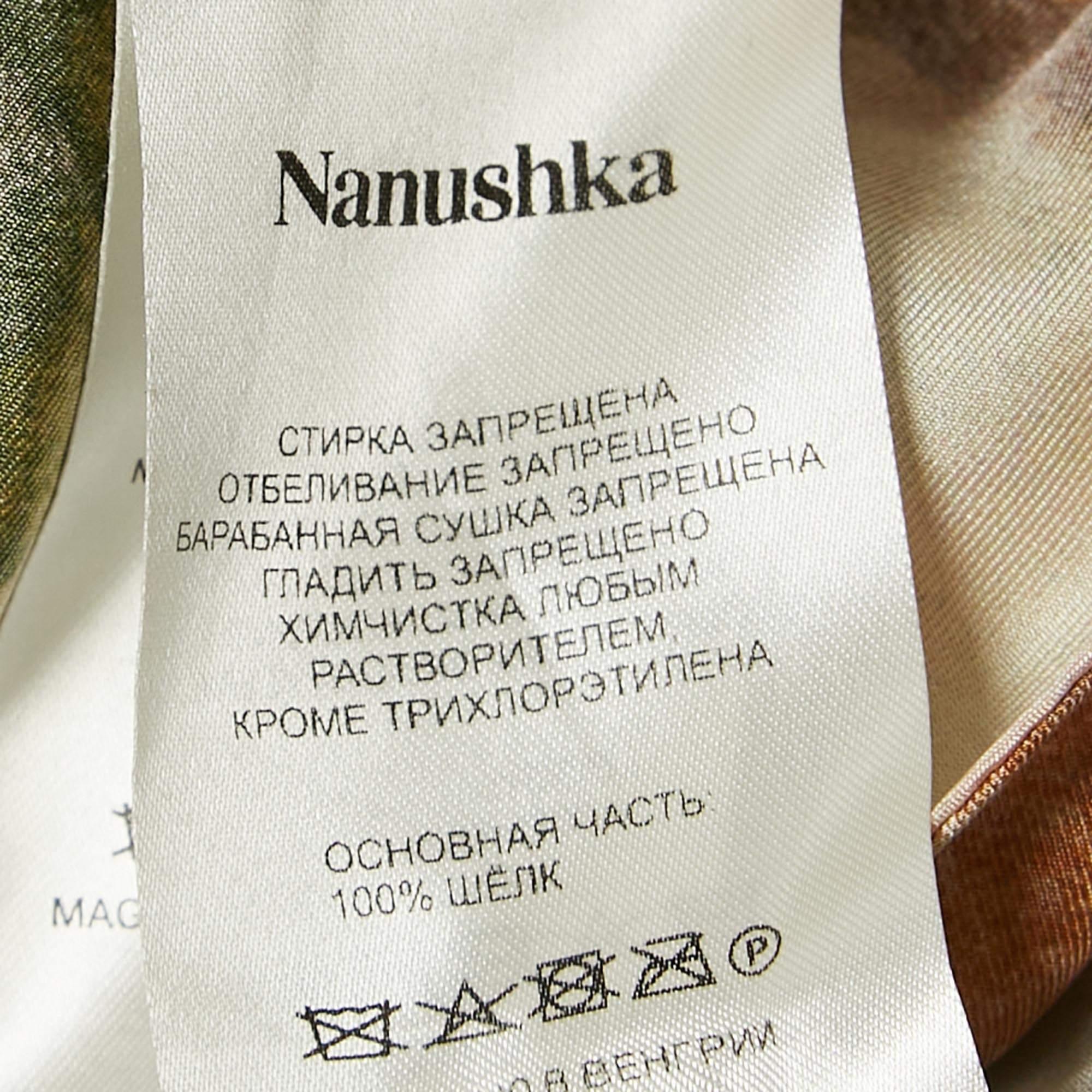 Nanushka aquarelle multicolore  Pantalon en soie XS Pour femmes en vente