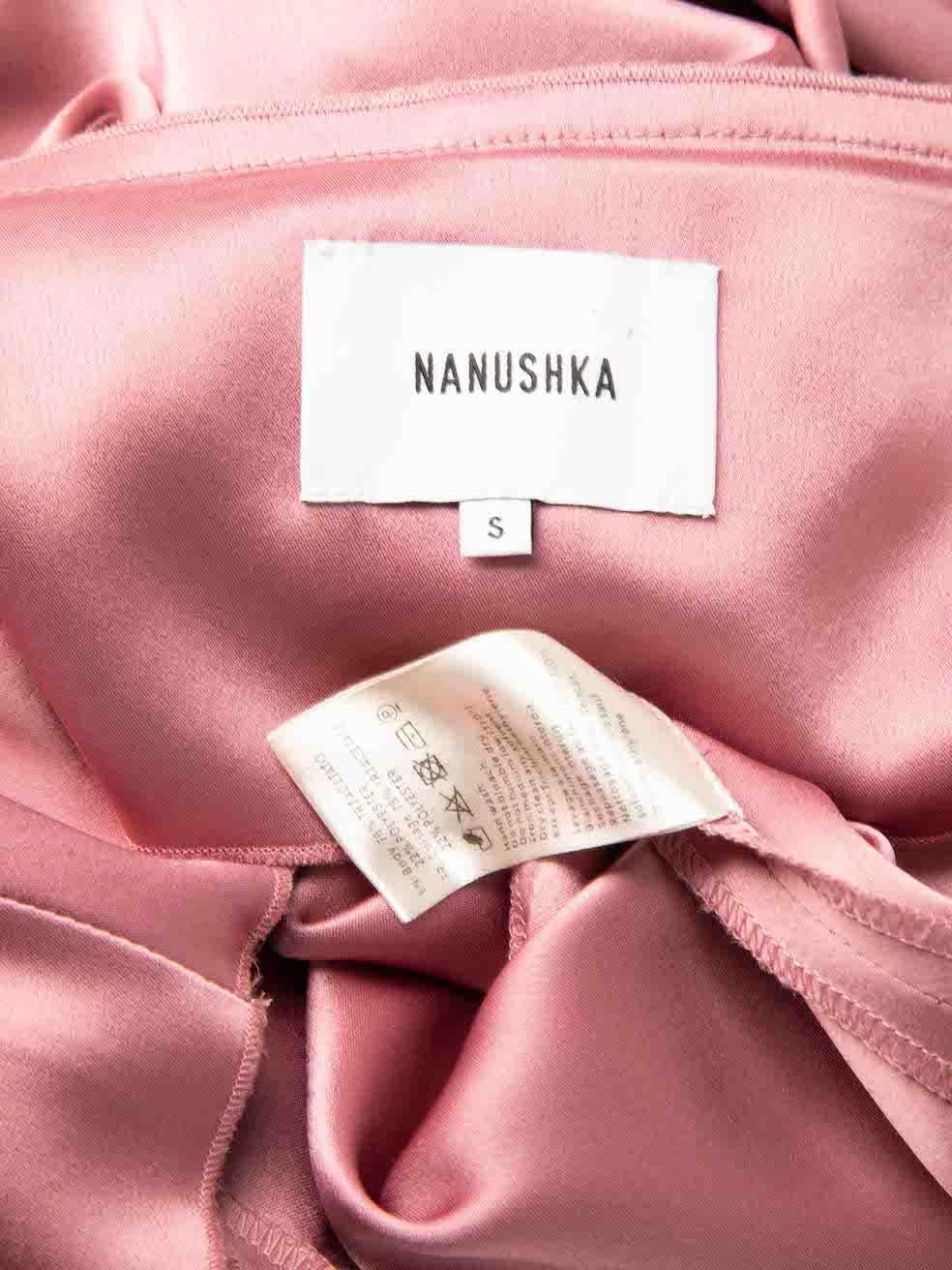 NANUSHKA Pink Button Detail Midi Slip Dress Size S For Sale 2