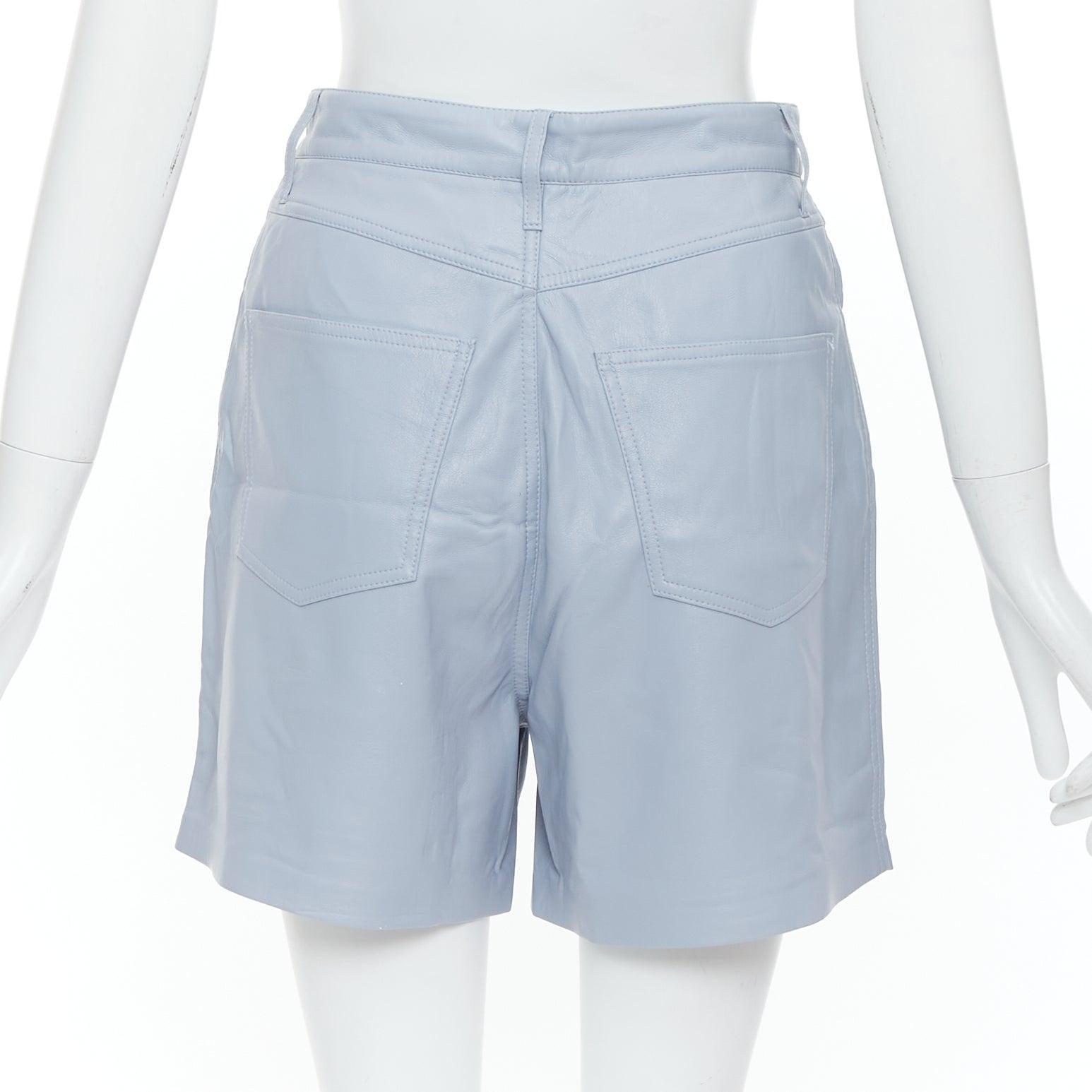 NANUSHKA short taille haute en cuir végétal bleu poudre Pour femmes en vente