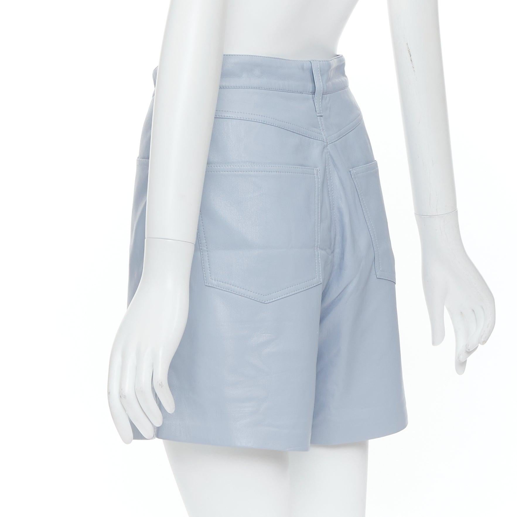 NANUSHKA short taille haute en cuir végétal bleu poudre en vente 1