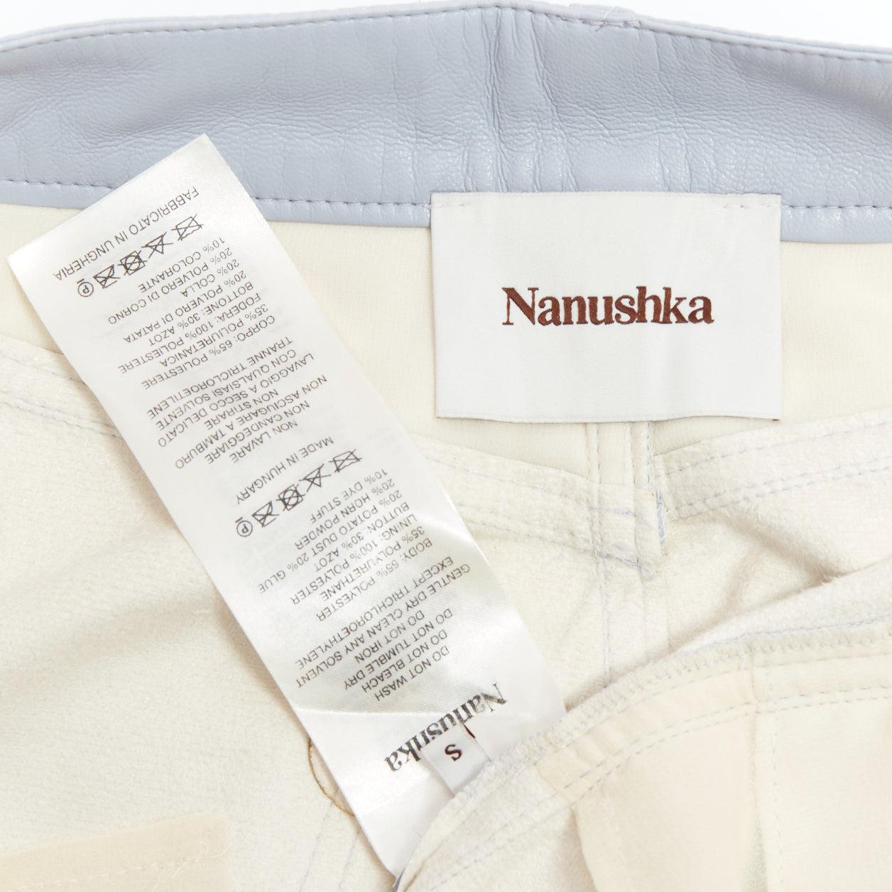 NANUSHKA short taille haute en cuir végétal bleu poudre en vente 3