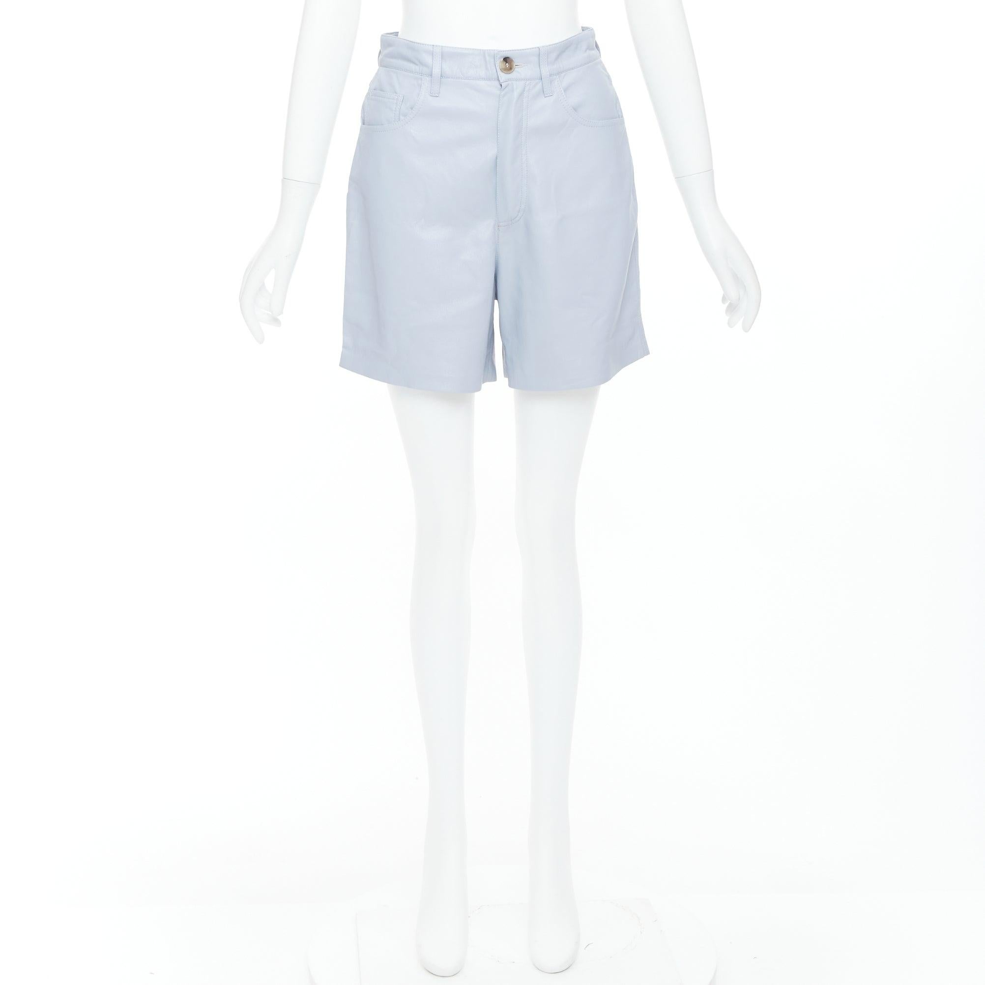 NANUSHKA short taille haute en cuir végétal bleu poudre en vente 4