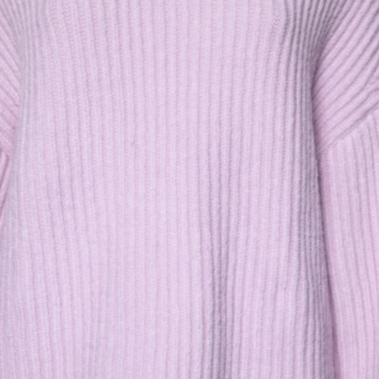 Women's Nanushka Purple Wool Knit Turtle Neck Oversized Jumper S For Sale