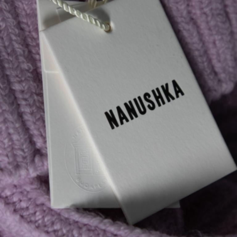 Nanushka Purple Wool Knit Turtle Neck Oversized Jumper S For Sale 2