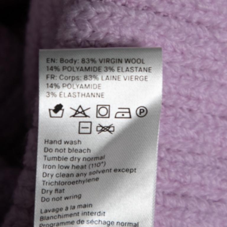 Nanushka Purple Wool Knit Turtle Neck Oversized Jumper S For Sale 3
