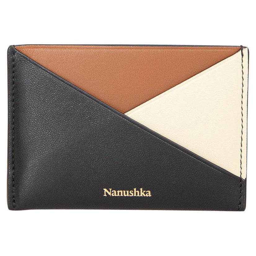 NANUSHKA Tri-Colour Leather Origami Cardholder en venta
