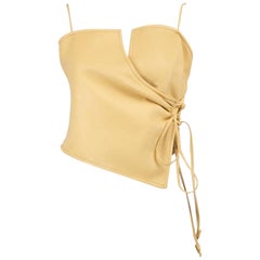 NANUSHKA Yellow Asymmetric Sleeveless Top Size M