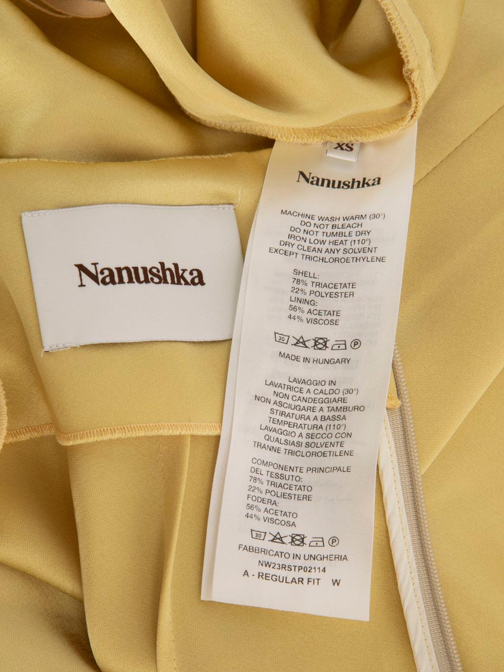 De las mujeres NANUSHKA Yellow Top & Skirt Set Size XS en venta