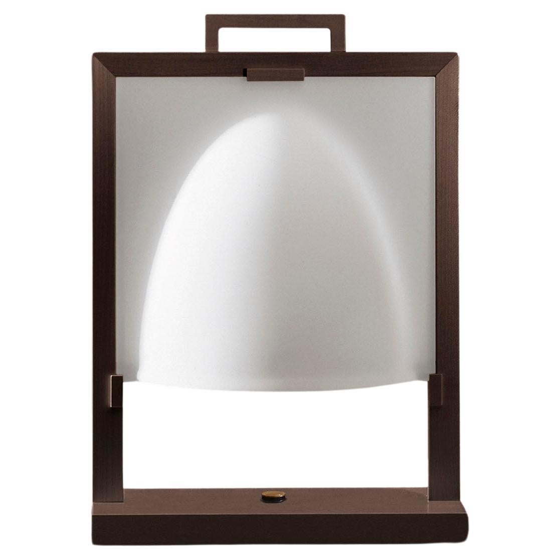 Lampe à poser Nao verre peint blanc en vente