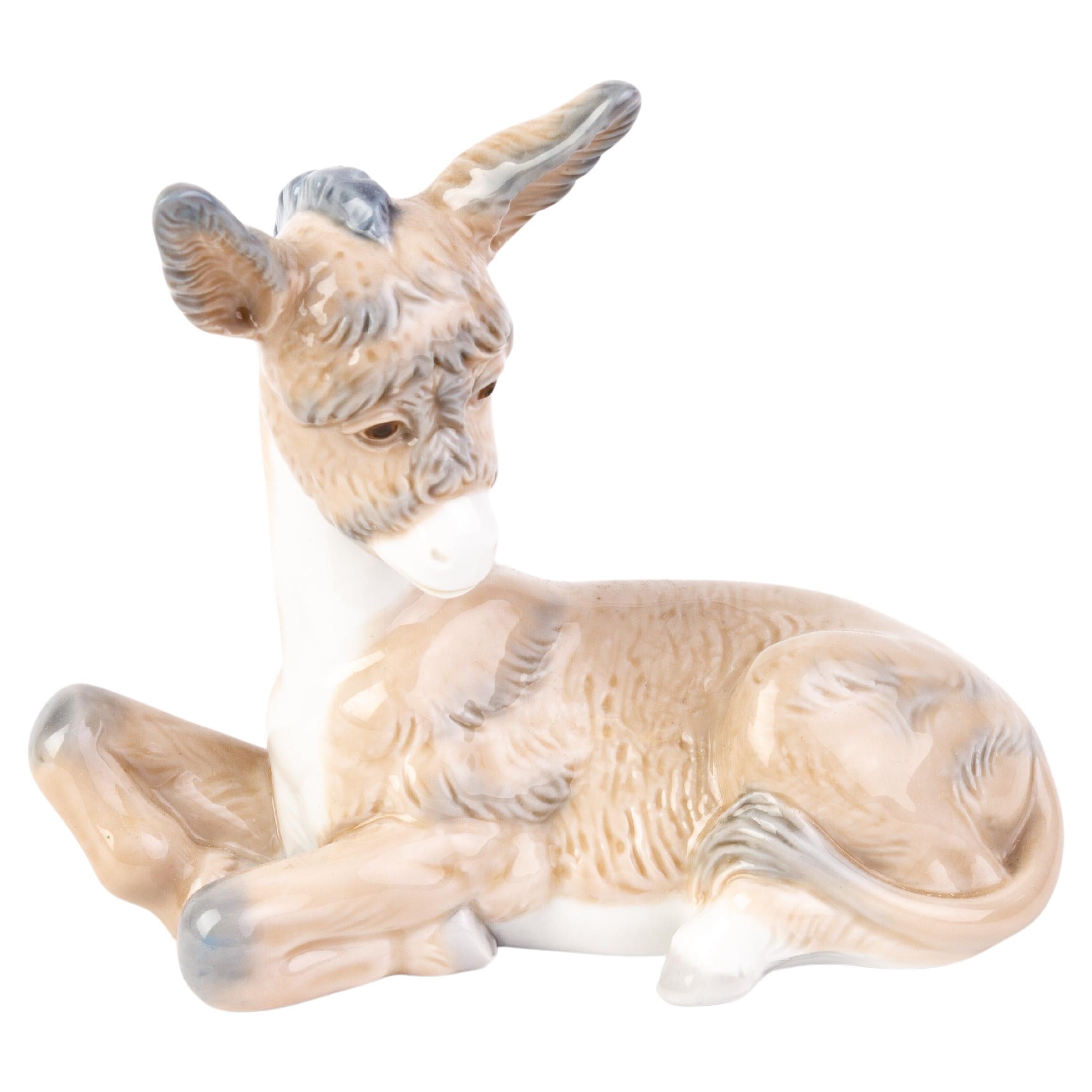 Nao Lladro Fine Porcelain Donkey Figure  For Sale
