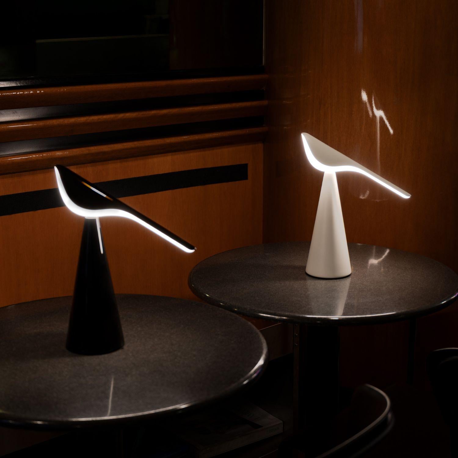 Nao Tamura 'Tiki' Portable Table Lamp in Glossy Black for Established & Sons For Sale 5